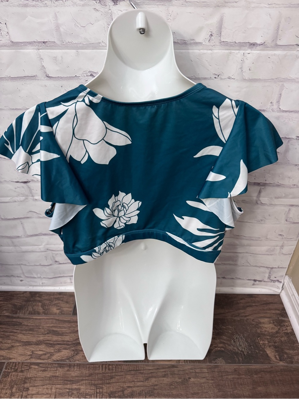 Swim By Cacique Plus 22 Flutter Sleeve No Wire Bikini Top Surf Floral Sexy Lined - Picture 3 of 9